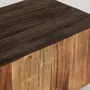 Coffee tables - Brown recycled elm wood coffee table 160x40x36 cm - VICAL