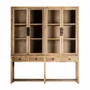 Armoires - Vitrine en bois d´orme marron 200x45x225 cm - VICAL