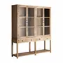 Armoires - Vitrine en bois d´orme marron 200x45x225 cm - VICAL