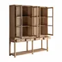 Armoires - Vitrine en bois d´orme marron 200x45x225 cm - VICAL