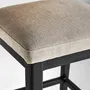 Tabourets - Tabouret en bois d´hévéa blanc 46x52x107 cm - VICAL