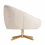 Armchairs - Beige polyester armchair 84x79x75 cm - VICAL