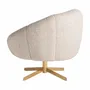 Armchairs - Beige polyester armchair 84x79x75 cm - VICAL