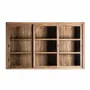 Wardrobe - Brown railway wooden display case 240x48x143 cm - VICAL