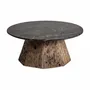 Coffee tables - Brown marble coffee table 80x80x35 cm - VICAL