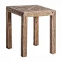 Other tables - Brown reclaimed wood coffee table 55x55x61 cm - VICAL