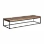 Coffee tables - Black reclaimed wood coffee table 180x60x36 cm - VICAL