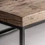 Coffee tables - Black reclaimed wood coffee table 180x60x36 cm - VICAL