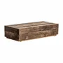 Coffee tables - Brown reclaimed wood coffee table 150x70x37 cm - VICAL