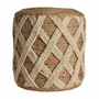 Repose-pieds - Puff en jute marron 40x40x46 cm - VICAL