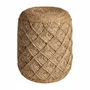 Footrests - Brown jute puff 40x40x46 cm - VICAL