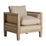 Armchairs - Brown birch wood armchair 80x74x87 cm - VICAL