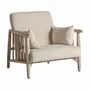 Armchairs - Armchair in off-white birch wood 84x90x84 cm - VICAL