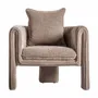 Armchairs - Armchair in taupe pine wood 81x76x80 cm - VICAL