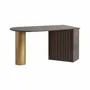 Desks - Brown pine wood desk 150x70x76 cm - VICAL