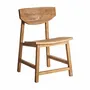 Chairs - Brown teak wood chair 48x64x80 cm - VICAL