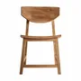 Chairs - Brown teak wood chair 48x64x80 cm - VICAL