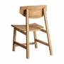 Chairs - Brown teak wood chair 48x64x80 cm - VICAL