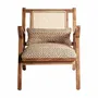 Armchairs - Brown mango wood armchair 63x82x72 cm - VICAL