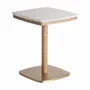 Autres tables  - Table de bar en terrazzo blanc 50x50x66 cm - VICAL
