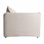 Canapés - Sofa en polyester blanc cassé 230x105x98 cm - VICAL