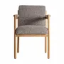 Chairs - Gray polyester chair 62x68x89 cm - VICAL