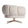 Armchairs - Off-white velvet armchair 95x84x68 cm - VICAL