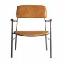 Armchairs - Brown skin armchair 62x70x81 cm - VICAL