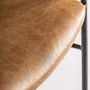 Armchairs - Brown skin armchair 62x70x81 cm - VICAL