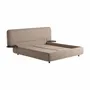Beds - Beige linen bed 253x224x103 cm - VICAL