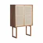 Wardrobe - Brown mango wood cabinet 100x45x150 cm - VICAL