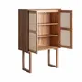 Wardrobe - Brown mango wood cabinet 100x45x150 cm - VICAL
