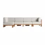 Sofas - Central sofa module in brown railway wood 81x86x83 cm - VICAL