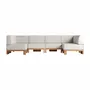 Sofas - Central sofa module in brown railway wood 81x86x83 cm - VICAL