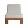 Sofas - Brown teak wood lounge chair 200x60x35 cm - VICAL