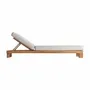 Sofas - Brown teak wood lounge chair 200x60x35 cm - VICAL