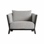 Armchairs - Gray polyester armchair 90x100x82 cm - VICAL