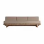 Sofas - Brown railway wooden sofa 265x101x80 cm - VICAL