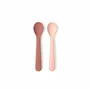 Repas pour enfant - Lot de 2 cuillères en silicone - Blush / Terracotta - EKOBO