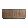 Buffets - Buffet en bois de mangue noir 200x44x82 cm - VICAL