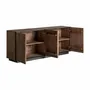 Buffets - Buffet en bois de mangue noir 200x44x82 cm - VICAL
