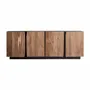 Buffets - Buffet en bois d´acacia noir 220x44x81 cm - VICAL