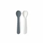Children's mealtime - Silicone Spoon Set - Cloud / Storm - EKOBO