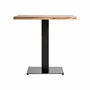 Autres tables  - Table de bar en bois d´acacia noir 80x80x78 cm - VICAL