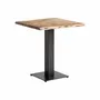 Other tables - Black acacia wood bar table 70x70x78 cm - VICAL
