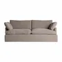 Sofas - Gray linen sofa 210x100x89 cm - VICAL