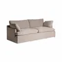 Sofas - Gray linen sofa 210x100x89 cm - VICAL