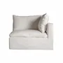 Sofas - White linen corner 103x96x84 cm - VICAL