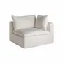 Sofas - White linen corner 103x96x84 cm - VICAL
