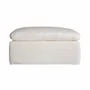 Canapés - Repose-pieds module canapé en lin blanc 90x90x48 cm - VICAL